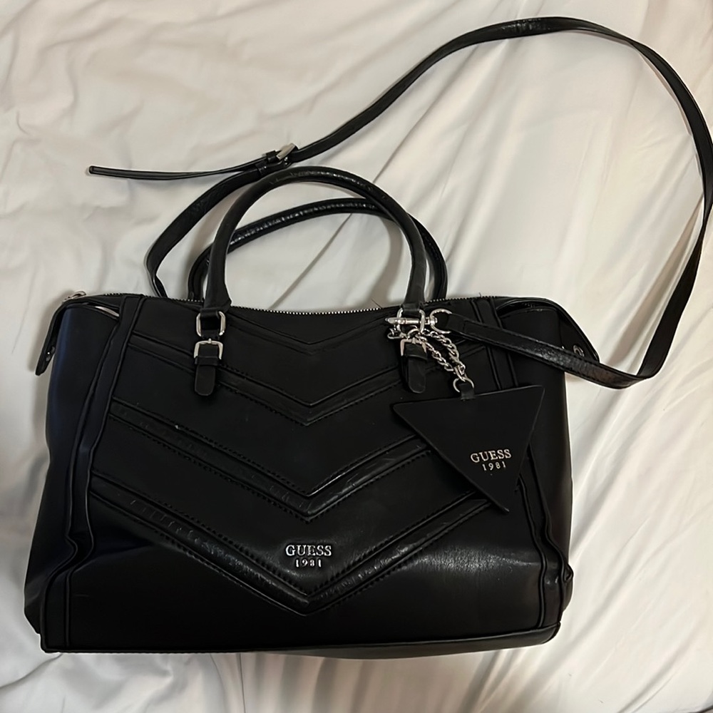 Guess 1981 crossbody leather tote bag